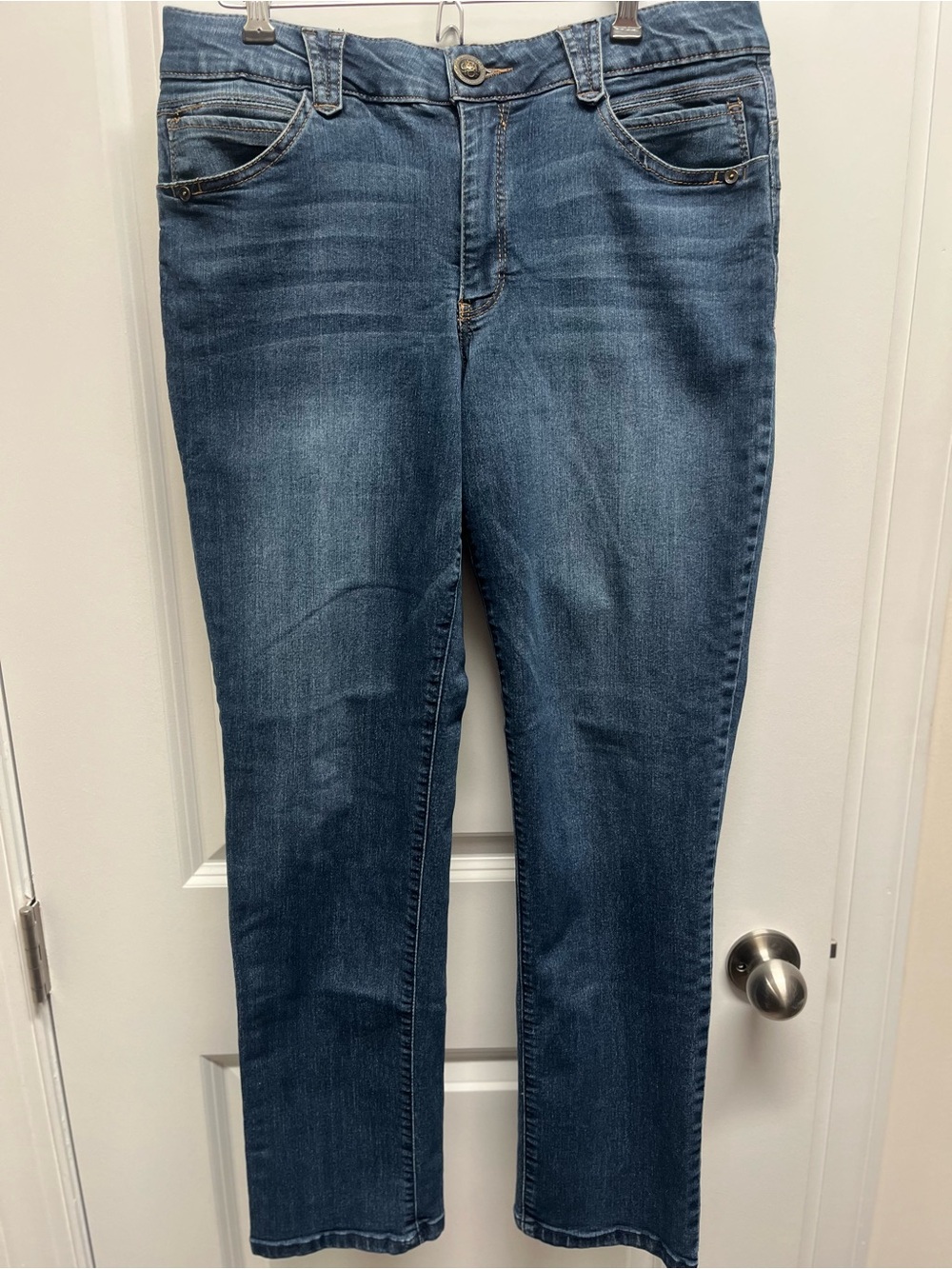 Democracy "Ab"solution Straight Leg Jeans medium Wash Stretch Size 12